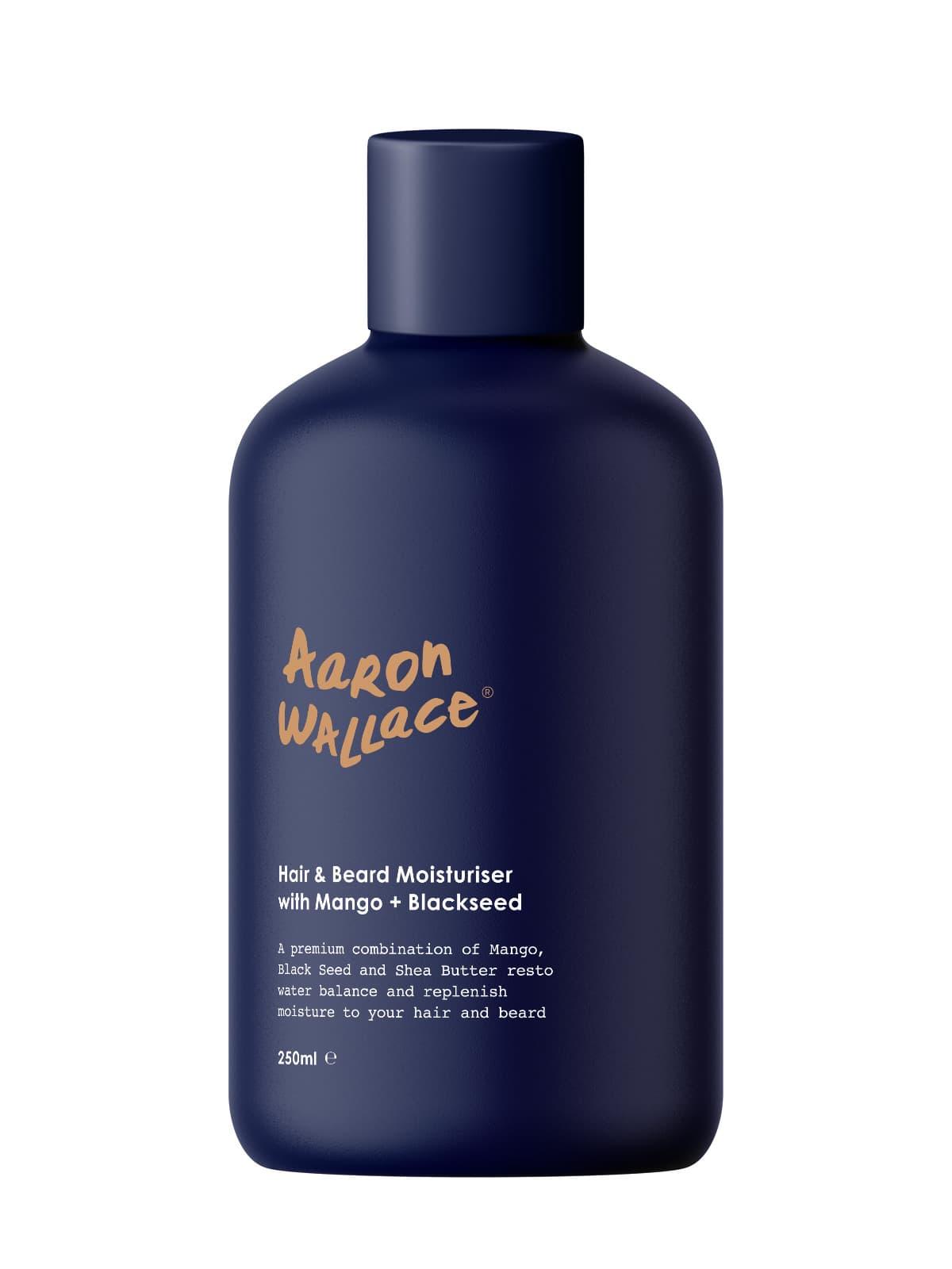 Aaron Wallace Hair & Beard Moisturizer With Mango Butter + Blackseed Oil is a beard conditioner for curly hair men to help with beard growth. Part of the Aaron Wallace 3-Step Haircare System beard growth kit and should be followed up with a Aaron wallace beard growth oil to seal and protect from beard split ends. 